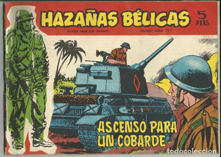 Tebeos: Comic Tebeo, Haza&ntilde;as B&eacute;licas N&ordm; 129 1963 Rojo - Foto 1