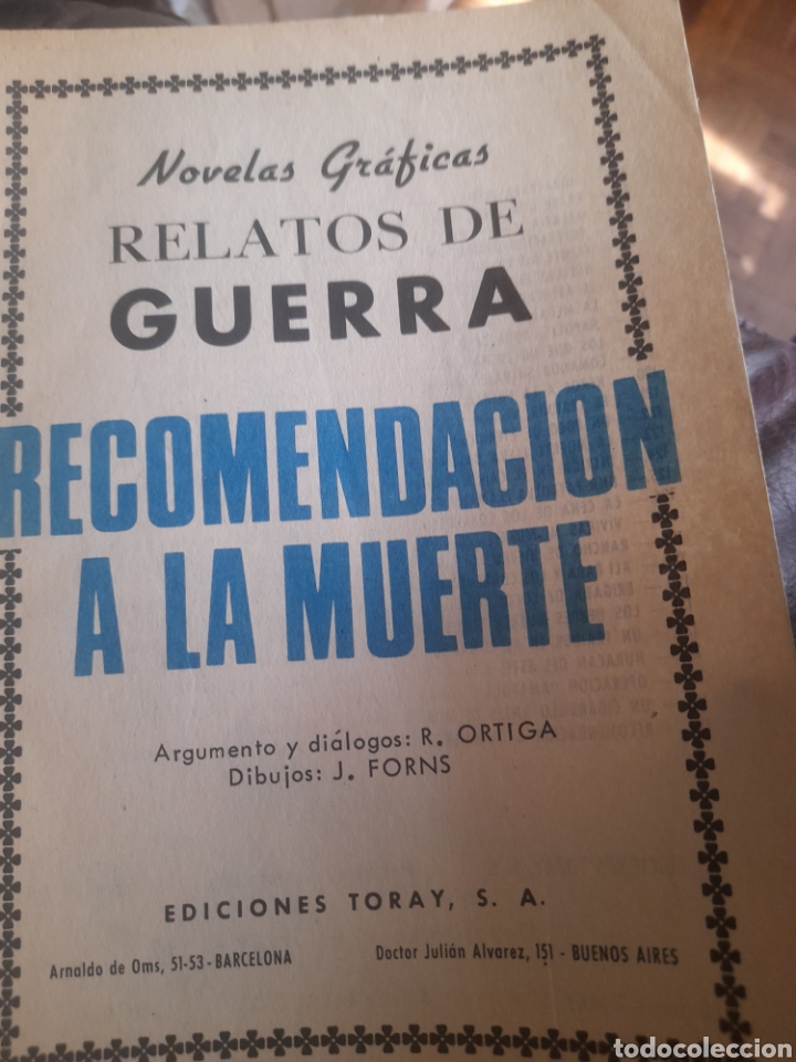 Tebeos: C&oacute;mic, Relatos de Guerra, Recomendacion a la muerte de 1967 - Foto 3
