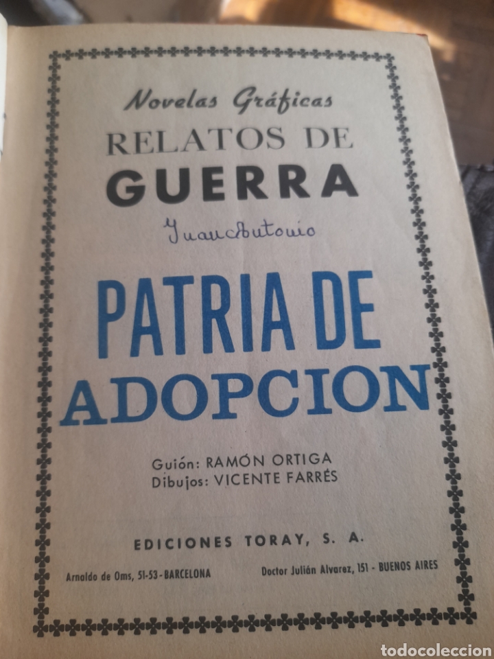 Tebeos: C&oacute;mic,Relatos de Guerra, Patria de adopci&oacute;n de 1967 - Foto 3