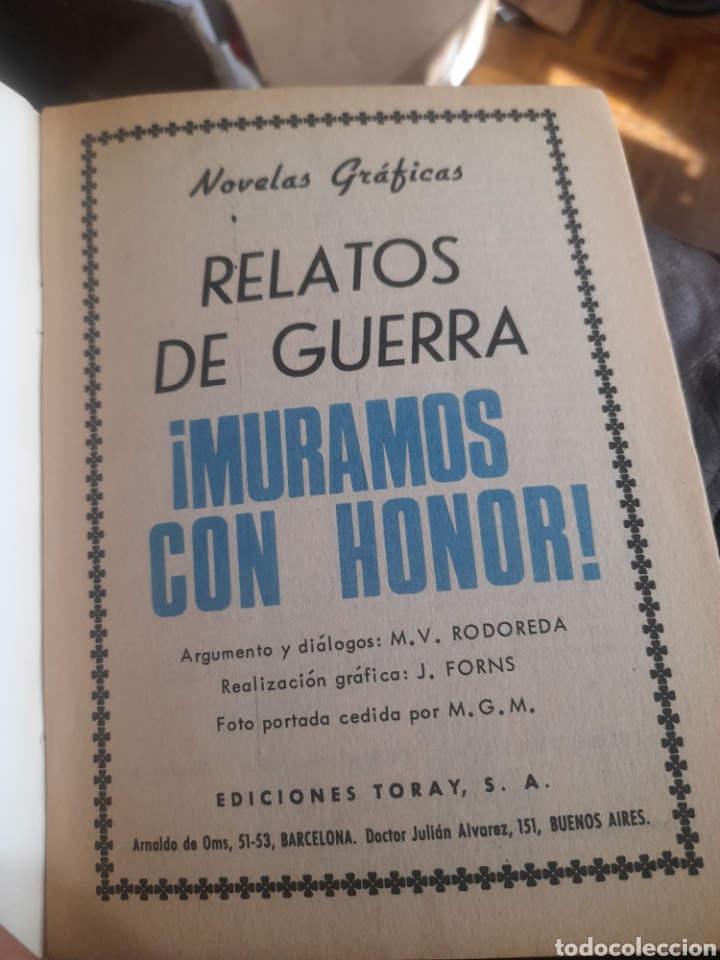 Tebeos: C&oacute;mic, Relatos de Guerra, Muramos con Honor de 1966 - Foto 3