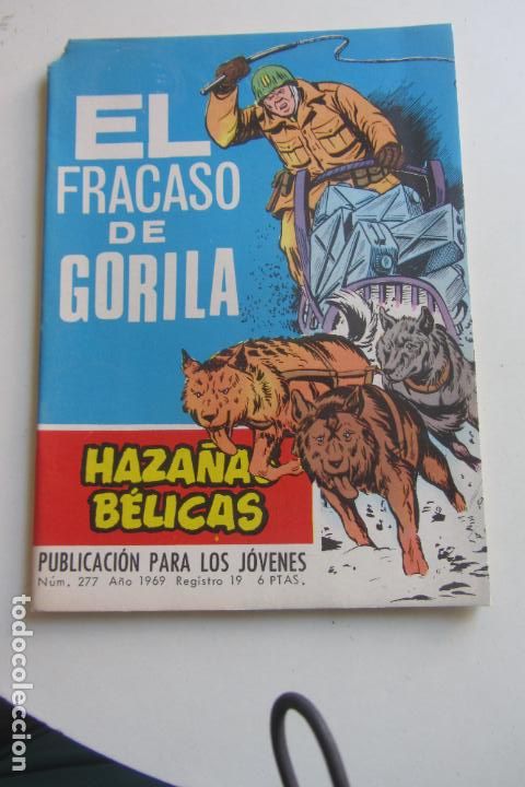Tebeos: HAZA&Ntilde;AS BELICAS, N&ordm;. 277 EL FRACASO DE GORILA ED.TORAY 1969 ARX156