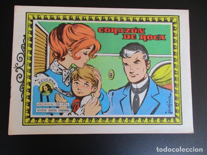 Tebeos: AZUCENA (1950, TORAY) 755 &middot; 4-V-1962 &middot; CORAZON DE ROCA - Foto 1