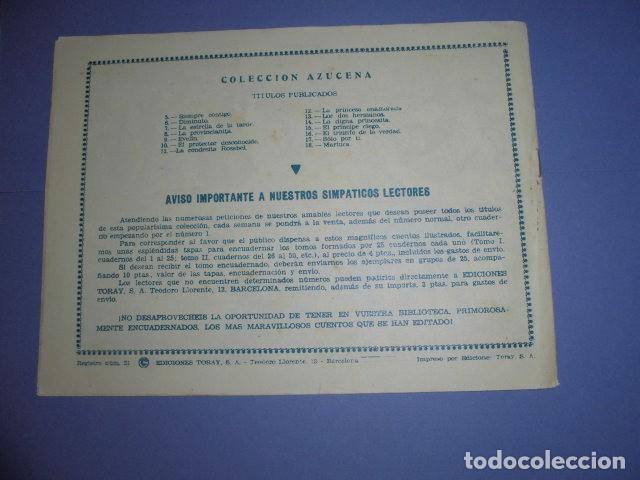 Tebeos: AZUCENA N&ordm; 18 - MARIUCA - EDICIONES TORAY. - Foto 2