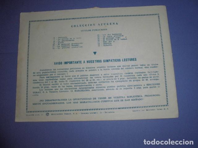 Tebeos: AZUCENA N&ordm; 19 - ROBERTIN - EDICIONES TORAY. - Foto 2