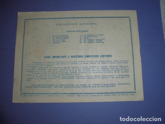 Tebeos: AZUCENA N&ordm; 12 - LA PRINCESA ENAMORADA - EDICIONES TORAY. - Foto 2