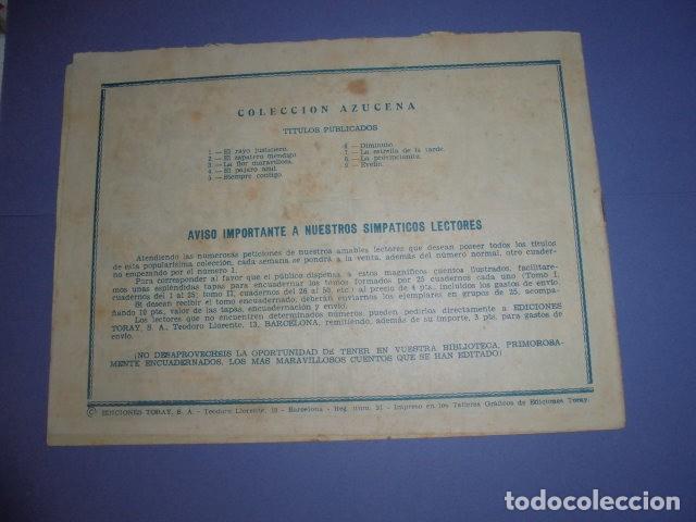 Tebeos: AZUCENA N&ordm; 9 - EVELYN - EDICIONES TORAY. - Foto 2