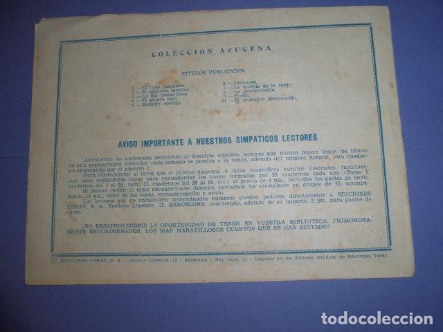 Tebeos: AZUCENA N&ordm; 10 - EL PROTECTOR DESCONOCIDO - EDICIONES TORAY. - Foto 2