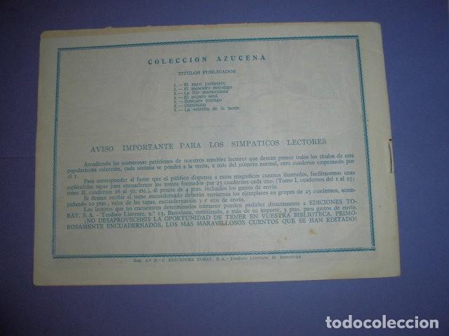 Tebeos: AZUCENA N&ordm; 7 - LA ESTRELLLA DE LA TARDE - EDICIONES TORAY. - Foto 2