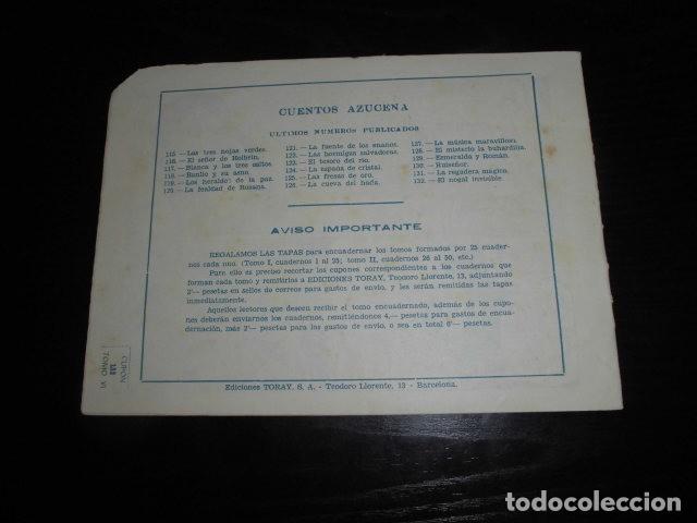 Tebeos: AZUCENA N&ordm; 132 - EL NOGAL INVISIBLE - EDICIONES TORAY. - Foto 2