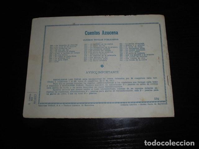 Tebeos: CUENTOS AZUCENA N&ordm; 232 - LA HONDA DE LA SUERTE - EDICIONES TORAY. - Foto 2