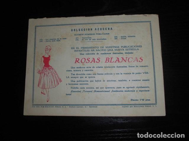 Tebeos: AZUCENA N&ordm; 580 - IRINA - EDICIONES TORAY. - Foto 2