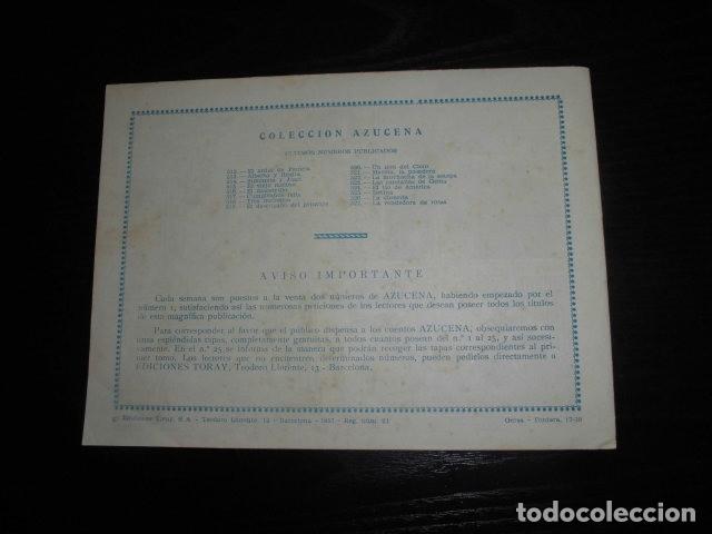 Tebeos: AZUCENA N&ordm; 527 - LA VENDEDORA DE ROSAS - EDICIONES TORAY. - Foto 2