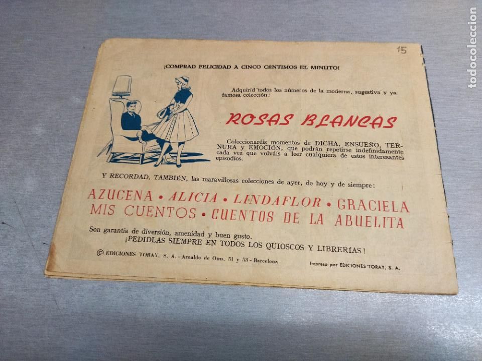 Tebeos: ROSAS BLANCAS N&ordm; 15 / TORAY - Foto 2
