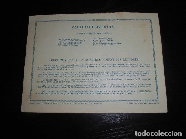 Tebeos: AZUCENA N&ordm; 592 - LA ULTIMA CARTA - EDICIONES TORAY. - Foto 2