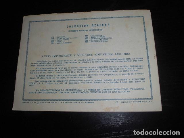 Tebeos: AZUCENA N&ordm; 586 - EL SECRETO DE ELISA - EDICIONES TORAY. - Foto 2