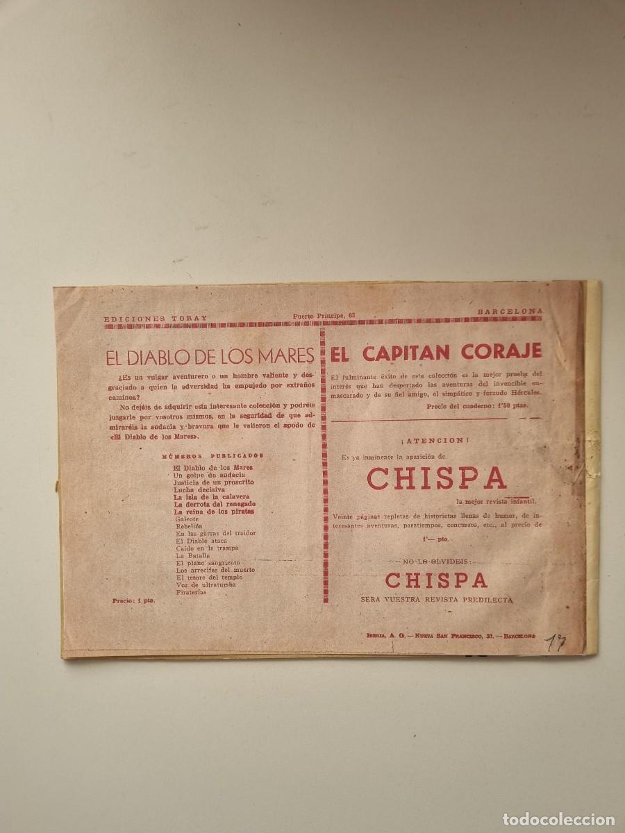 Tebeos: El Diablo de los Mares n&deg; 17 a&ntilde;o 1947 17x24 - Foto 2