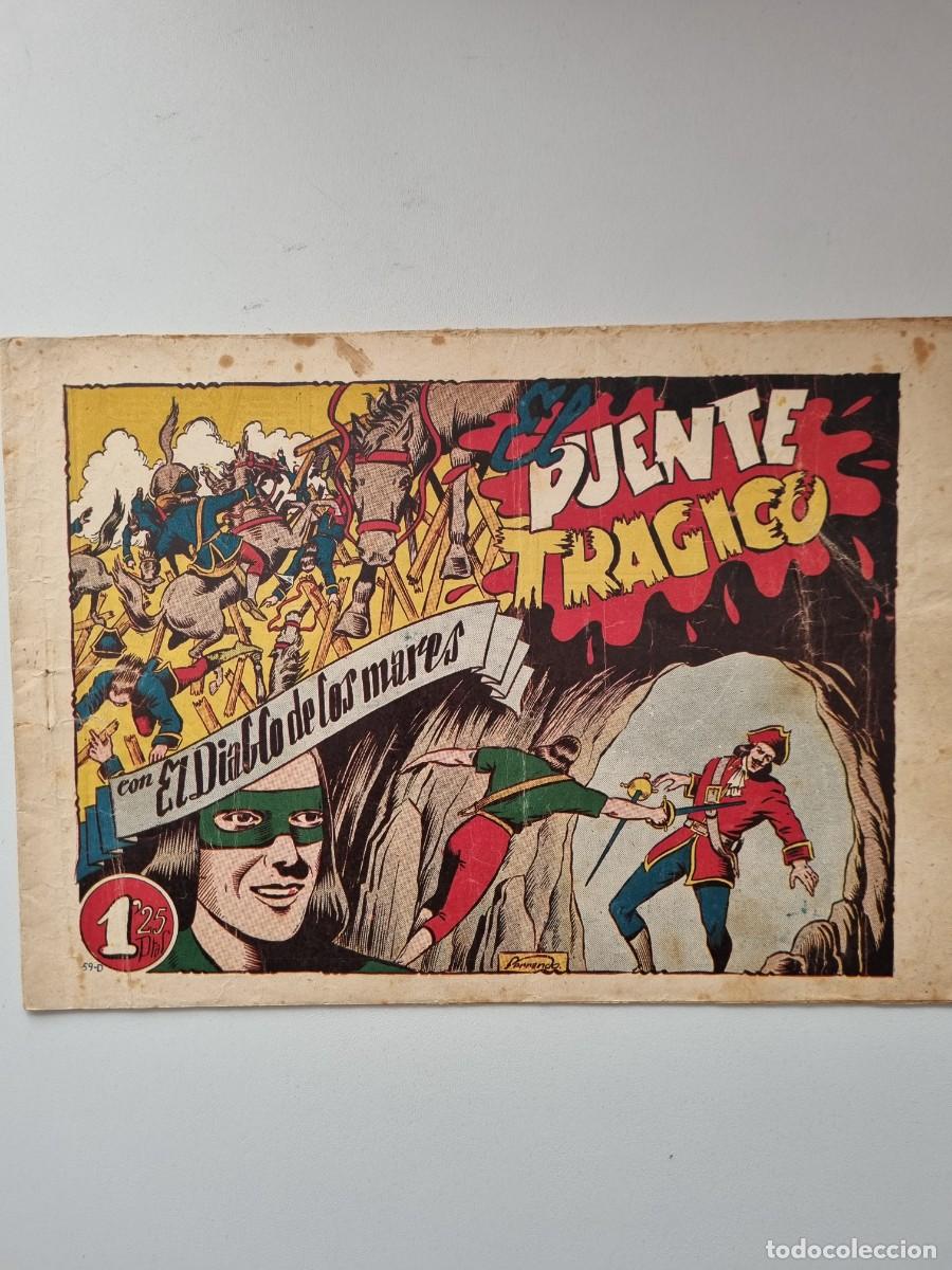 Tebeos: El Diablo de los Mares n&deg; 59 a&ntilde;o 1947 17x24 - Foto 1