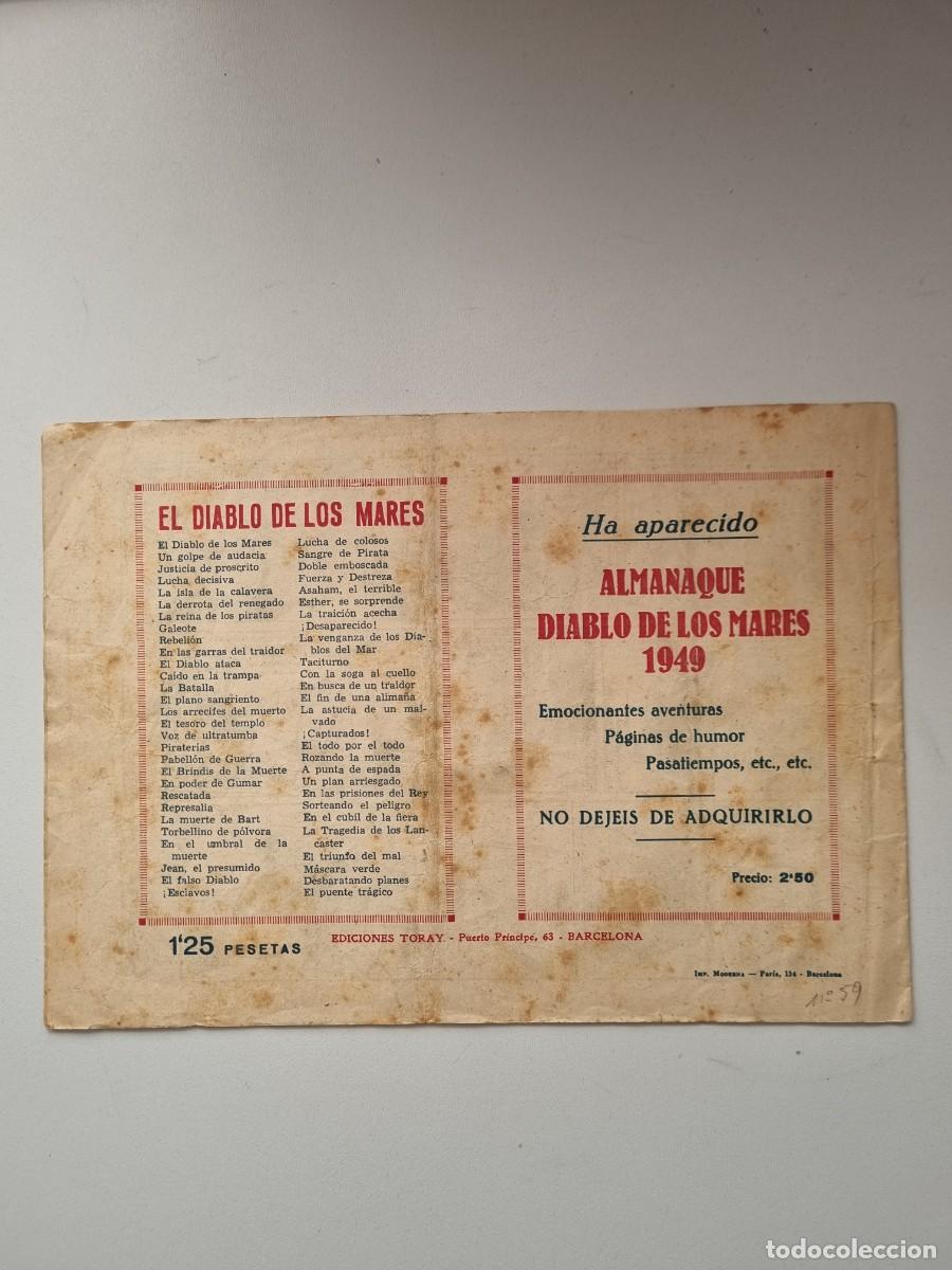 Tebeos: El Diablo de los Mares n&deg; 59 a&ntilde;o 1947 17x24 - Foto 2