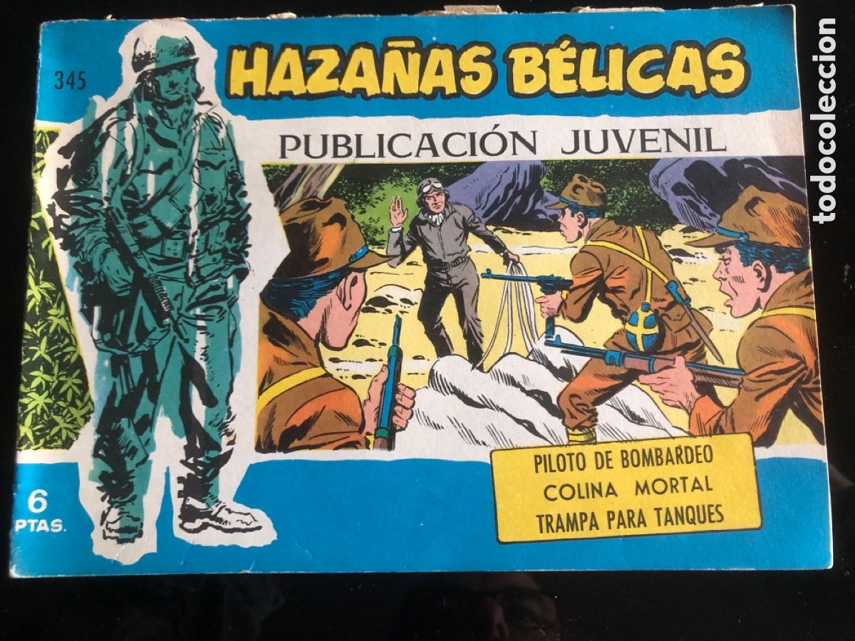 Tebeos: HAZA&Ntilde;AS BELICAS AZULES N&ordm; 345 - Foto 1
