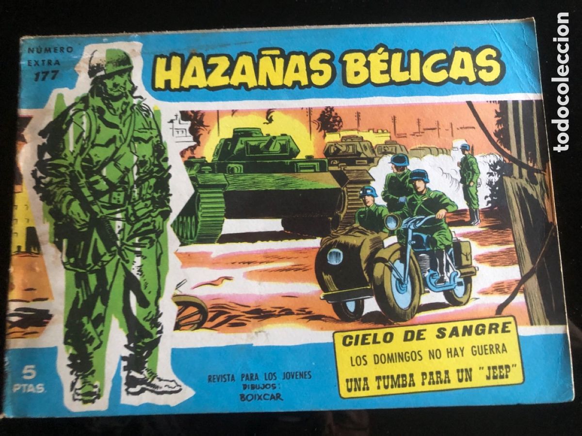Tebeos: HAZA&Ntilde;AS BELICAS AZULES N&ordm; 177 - Foto 1