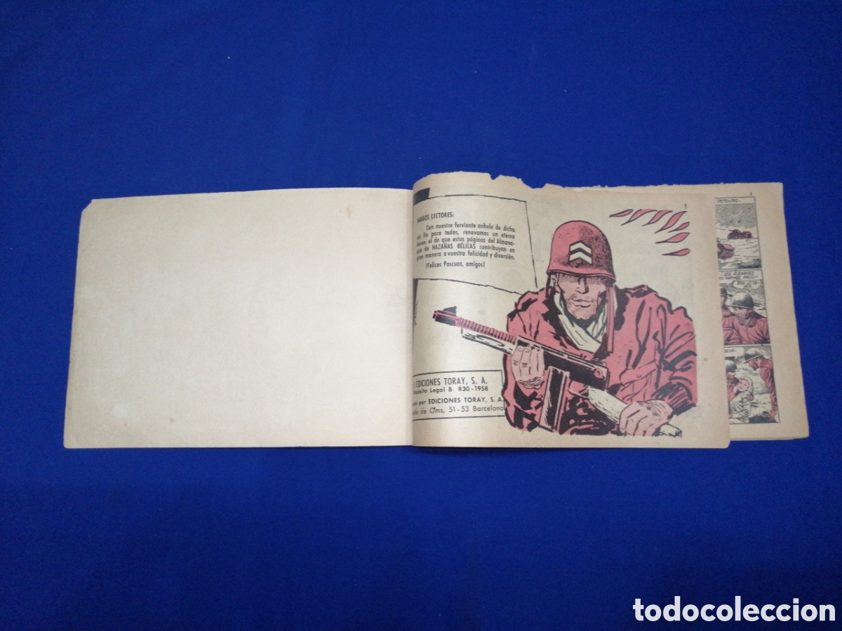 Tebeos: HAZA&Ntilde;AS B&Eacute;LICAS ALMANAQUE 1961 - Foto 2