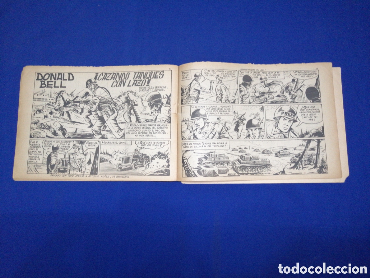 Tebeos: HAZA&Ntilde;AS B&Eacute;LICAS ALMANAQUE 1961 - Foto 5