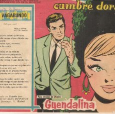 Tebeos: GUENDALINA. Nº 77. CUMBRE DORADA. CONTRAPORTADA: TONY CURTIS. EDICIONES TORAY. 1959.(B34.1)