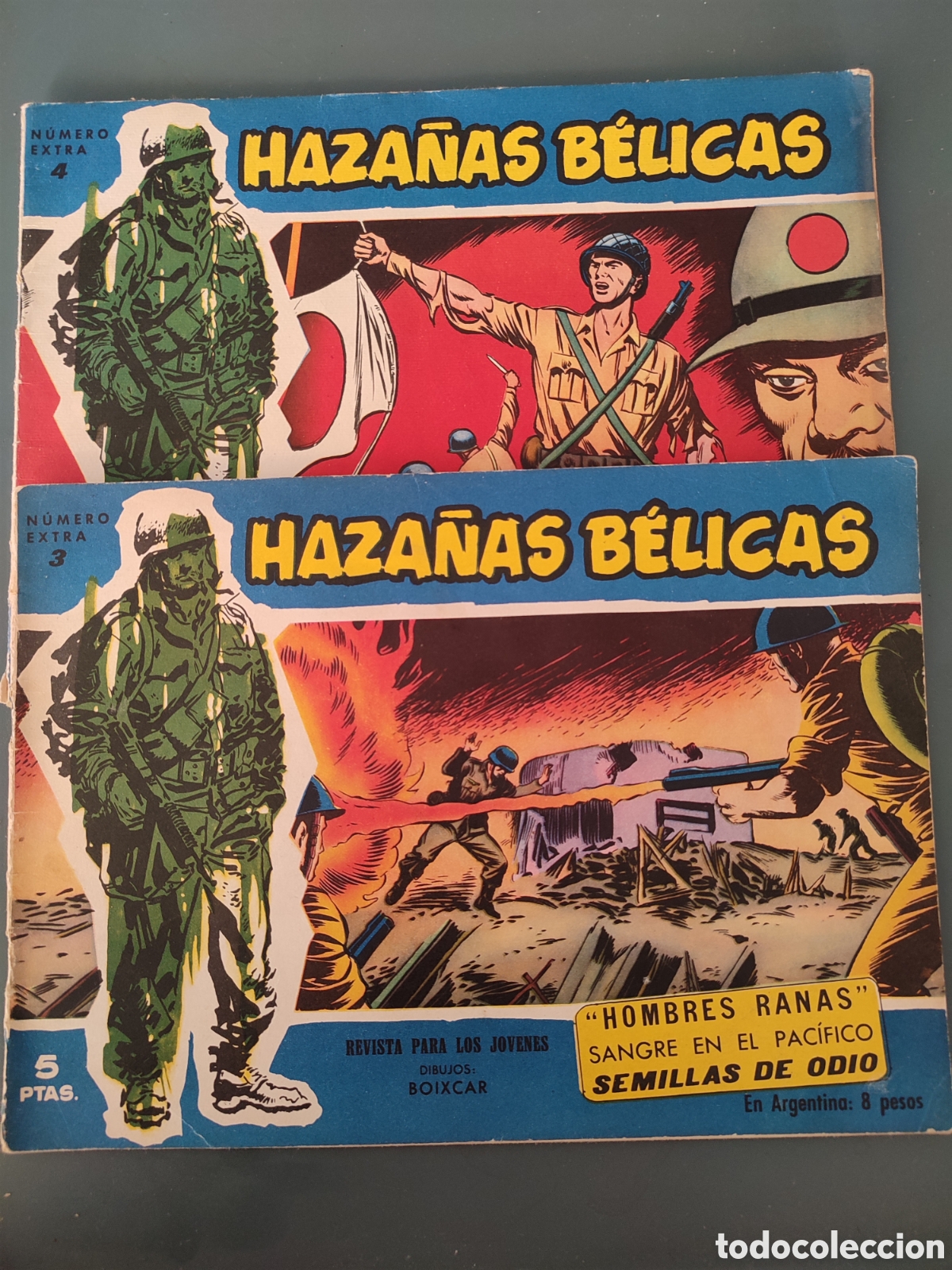Tebeos: 2 Haza&ntilde;as Belicas NUM 3 y 4.a&ntilde;o 1957 - Foto 1