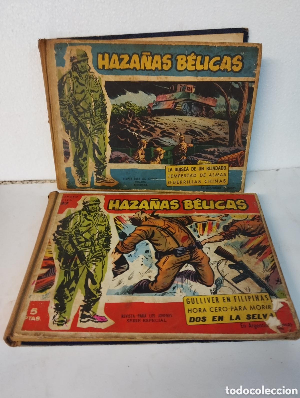 Tebeos: HAZA&Ntilde;AS BELICAS , 2 Tomos - Foto 1