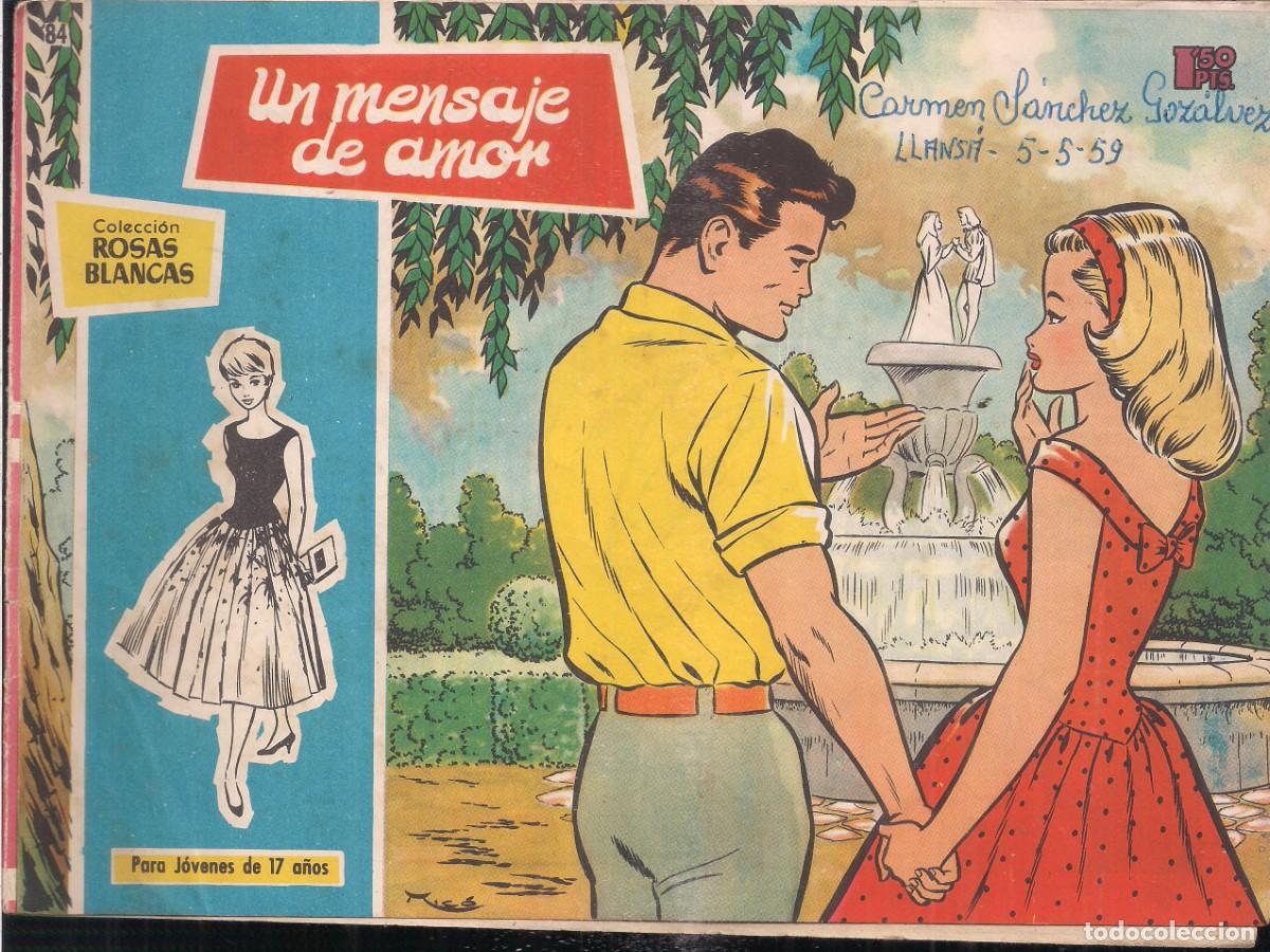 Tebeos: ROSAS BLANCAS N&ordm; 84: UN MENSAJE DE AMOR - Foto 1