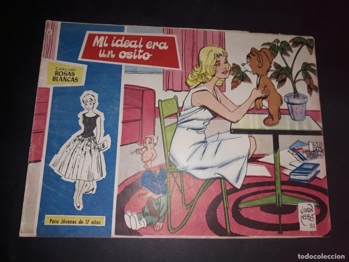 Tebeos: Colecci&oacute;n Rosas Blancas N&ordm; 51 - Foto 1