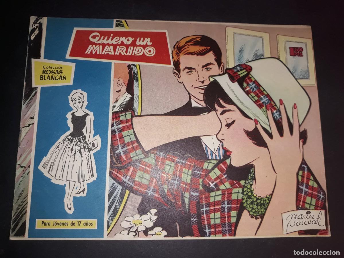 Tebeos: Colecci&oacute;n Rosas Blancas N&ordm; 56 - Foto 1