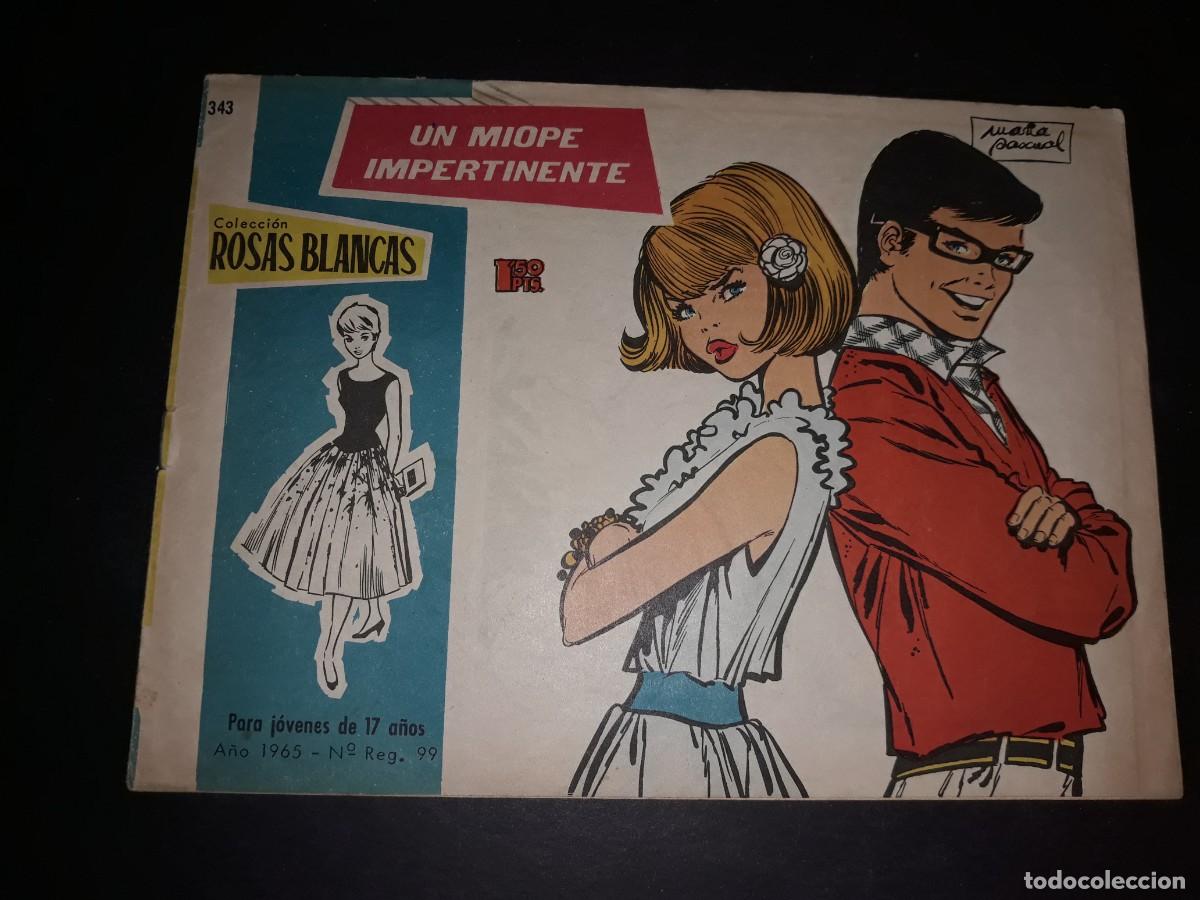 Tebeos: Colecci&oacute;n Rosas Blancas N&ordm; 343 Trasera Michael Callan - Foto 1