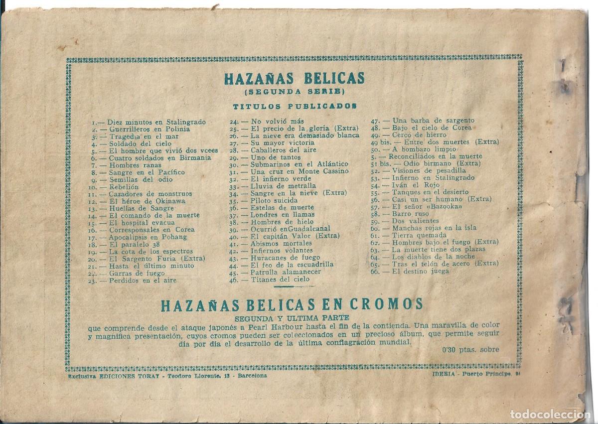 Tebeos: HAZA&Ntilde;AS BELICAS - ORIGINAL - NUM 66 - Foto 2