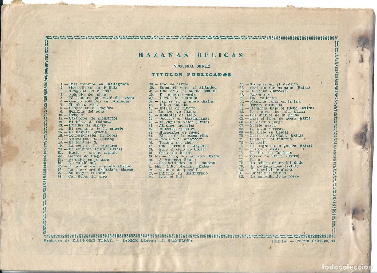 Tebeos: HAZA&Ntilde;AS BELICAS - ORIGINAL - NUM 82 - Foto 2
