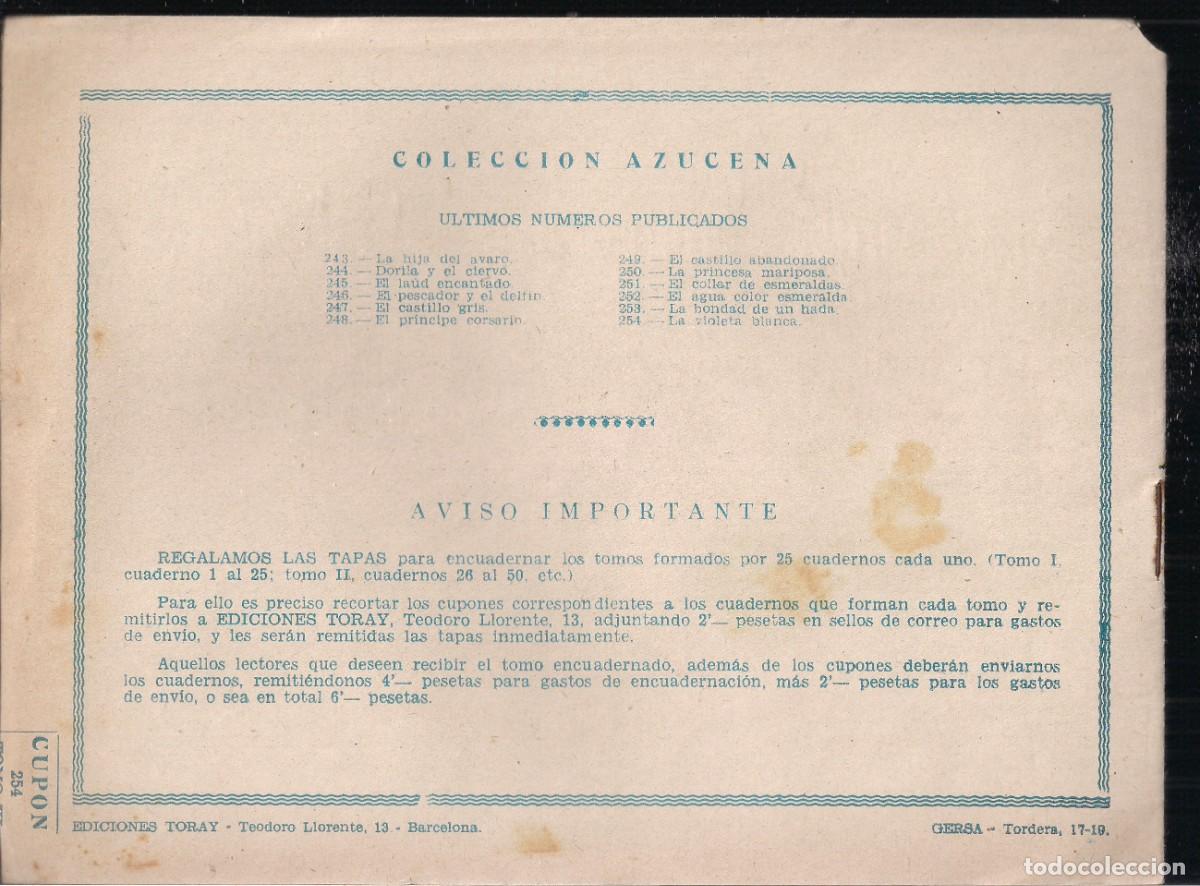 Tebeos: AZUCENA N&ordm;254: LA VIOLETA BLANCA - Foto 2