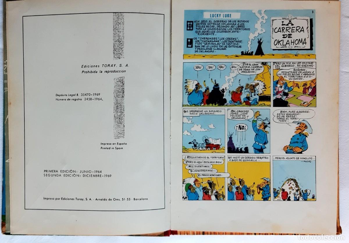 Tebeos: LUCKY LUKE - LA CARRERA DE OKLAHOMA - TORAY 1969 - Foto 2