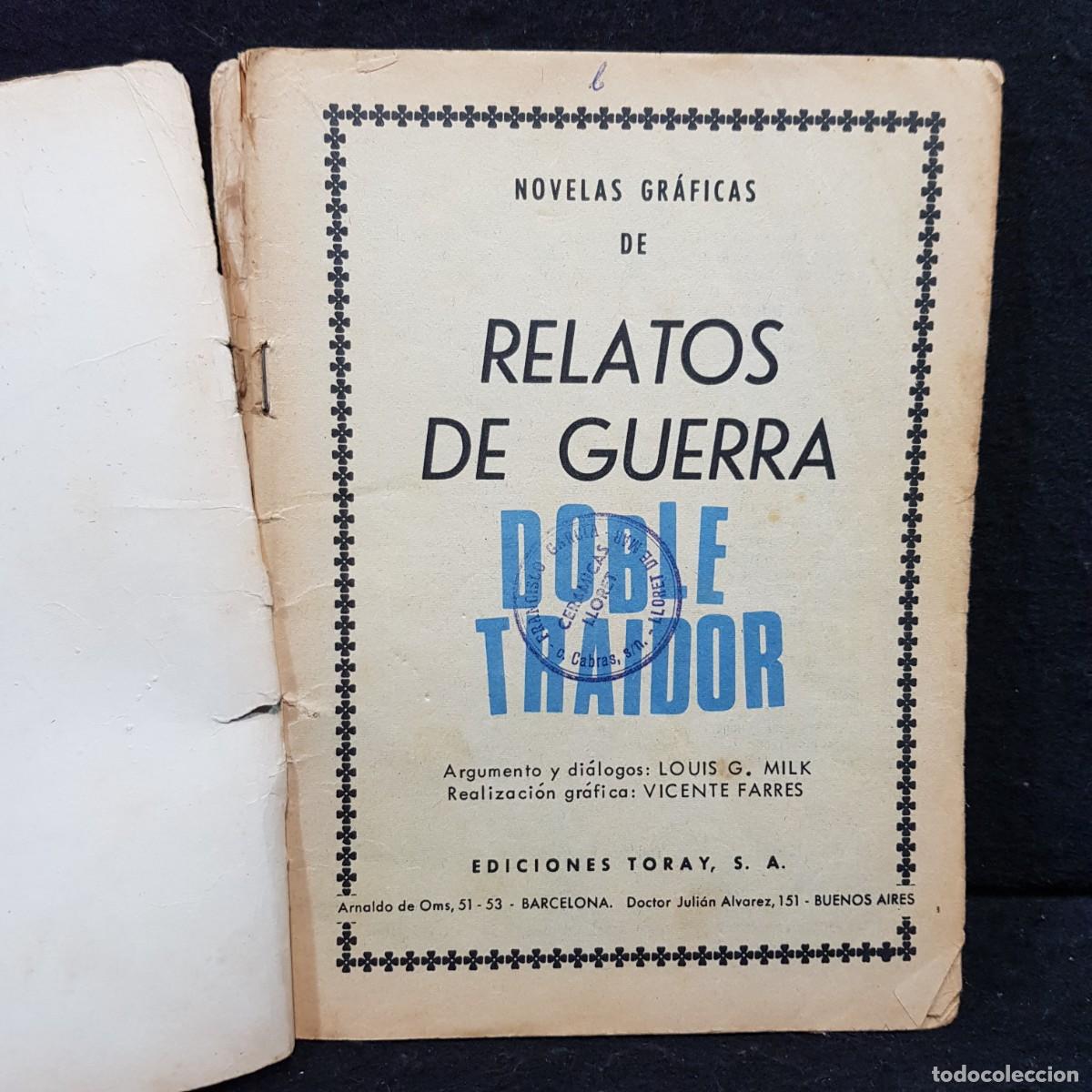 Tebeos: COMIC - RELATOS DE GUERRA, DOBLE TRAIDOR - ED. TORAY / 22.940 - Foto 4