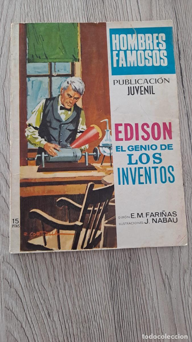 Tebeos: E. M. FARI&Ntilde;AS - EDISON (EL GENIO DE LOS INVENTOS) - EDICIONES TORAY 1968 - Foto 2