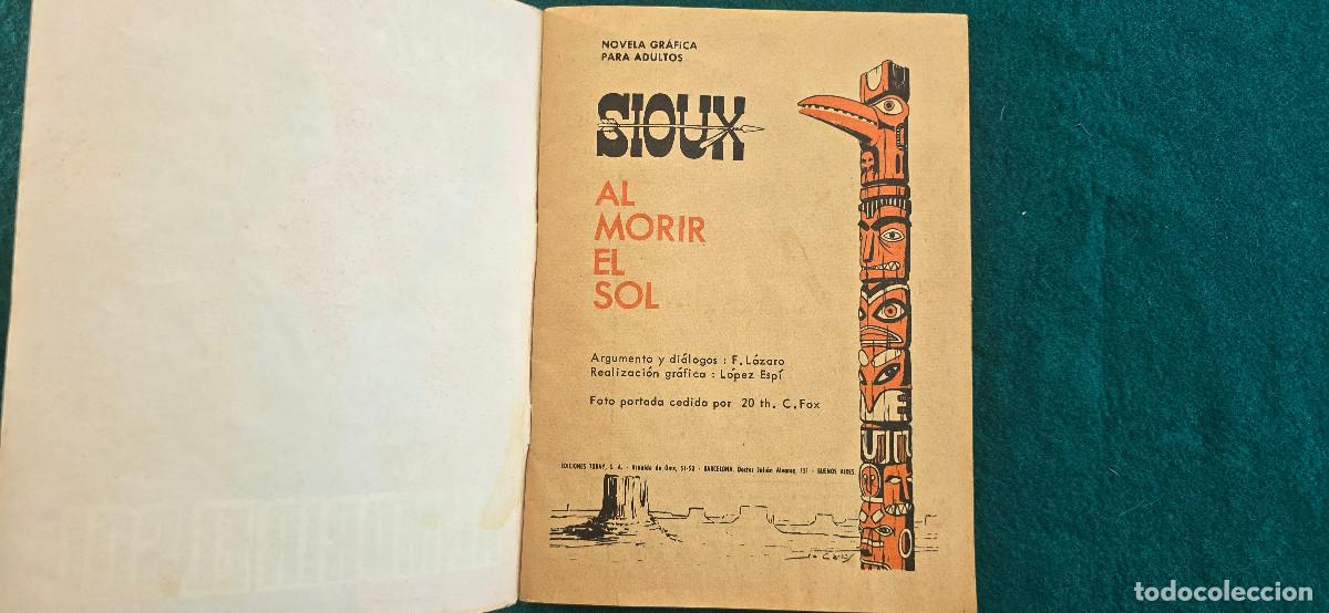 Tebeos: NOVELA SIOUX (1966) AL MORIR EL SOL - Foto 2