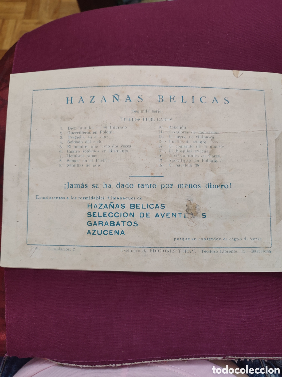Tebeos: Haza&ntilde;as b&eacute;licas 1,50 pts n&uacute;m 18 - Foto 2