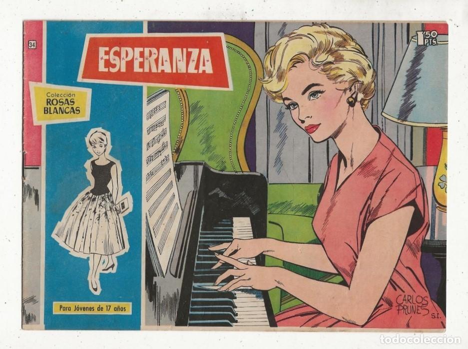 Tebeos: ROSAS BLANCAS N&ordm; 34 - ESPERANZA - TORAY 1958 - Foto 1