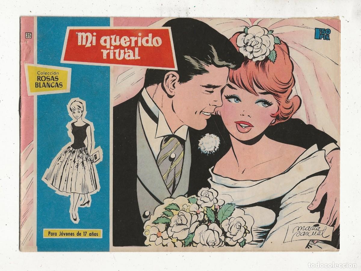 Tebeos: ROSAS BLANCAS N&ordm; 35 - MI QUERIDO RIVAL - TORAY 1958 - Foto 1