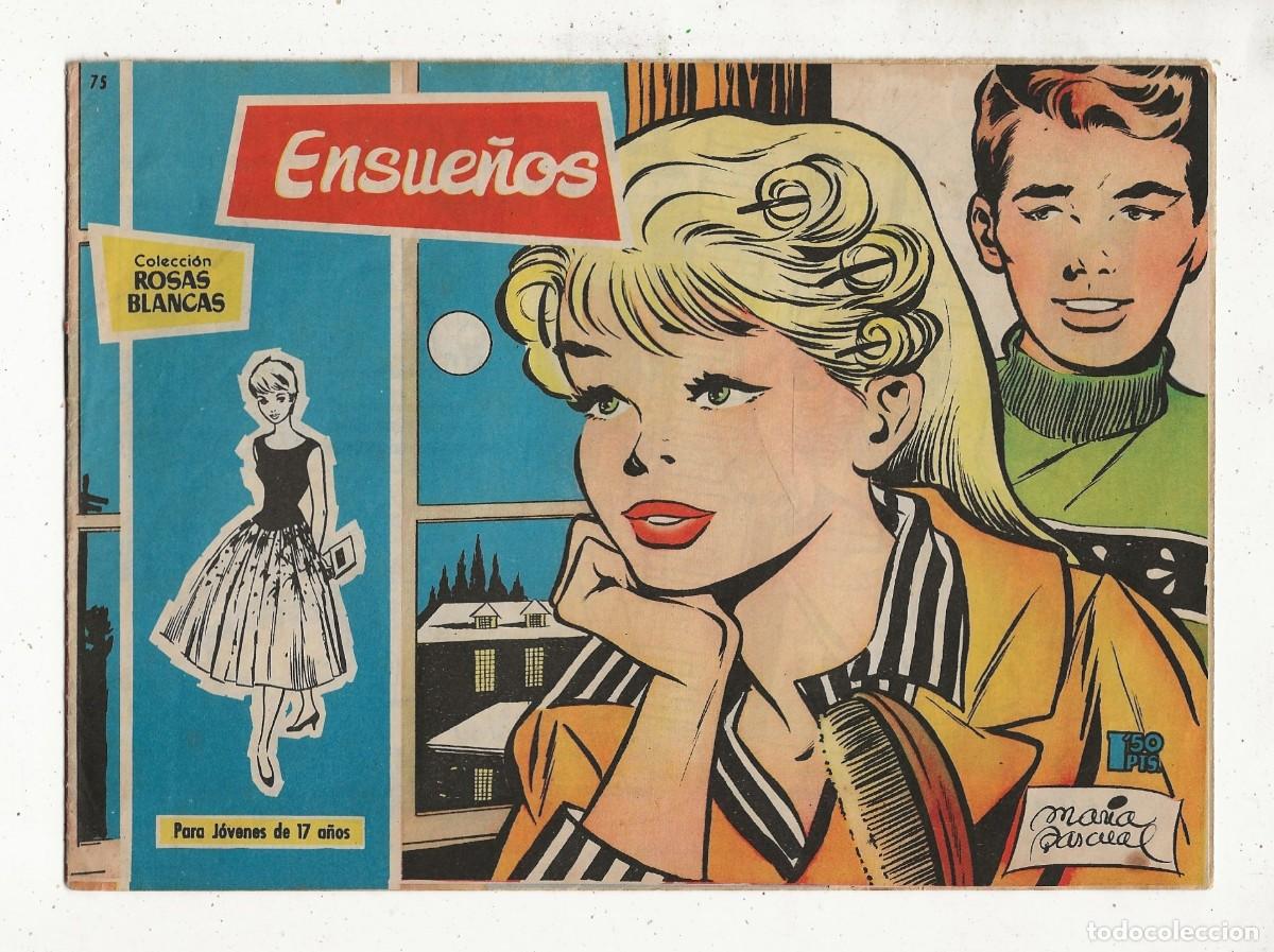 Tebeos: ROSAS BLANCAS N&ordm; 75 - ENSUE&Ntilde;OS - TORAY 1958 - Foto 1