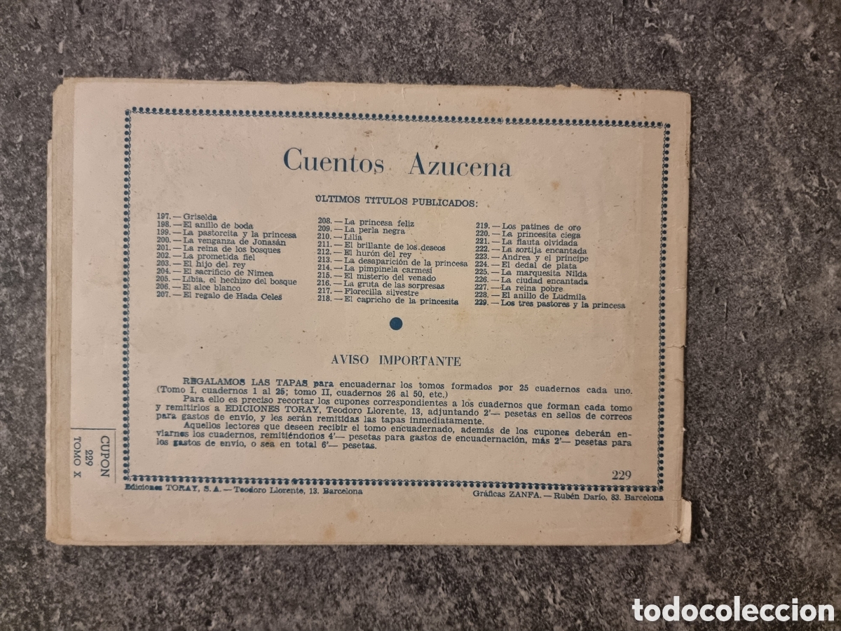 Tebeos: 11 CUENTOS AZUCENA - EDICIONES TORAY. - Foto 4
