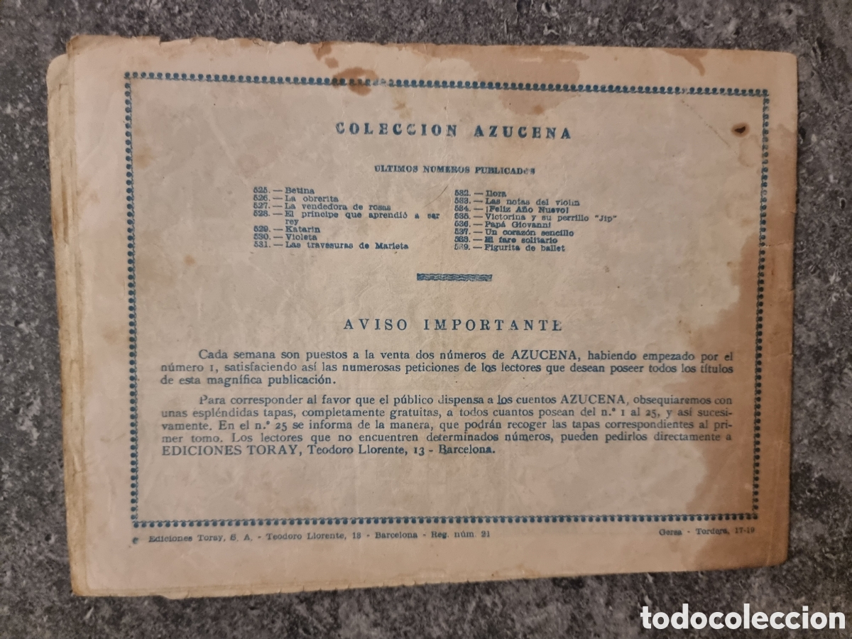 Tebeos: 11 CUENTOS AZUCENA - EDICIONES TORAY. - Foto 8