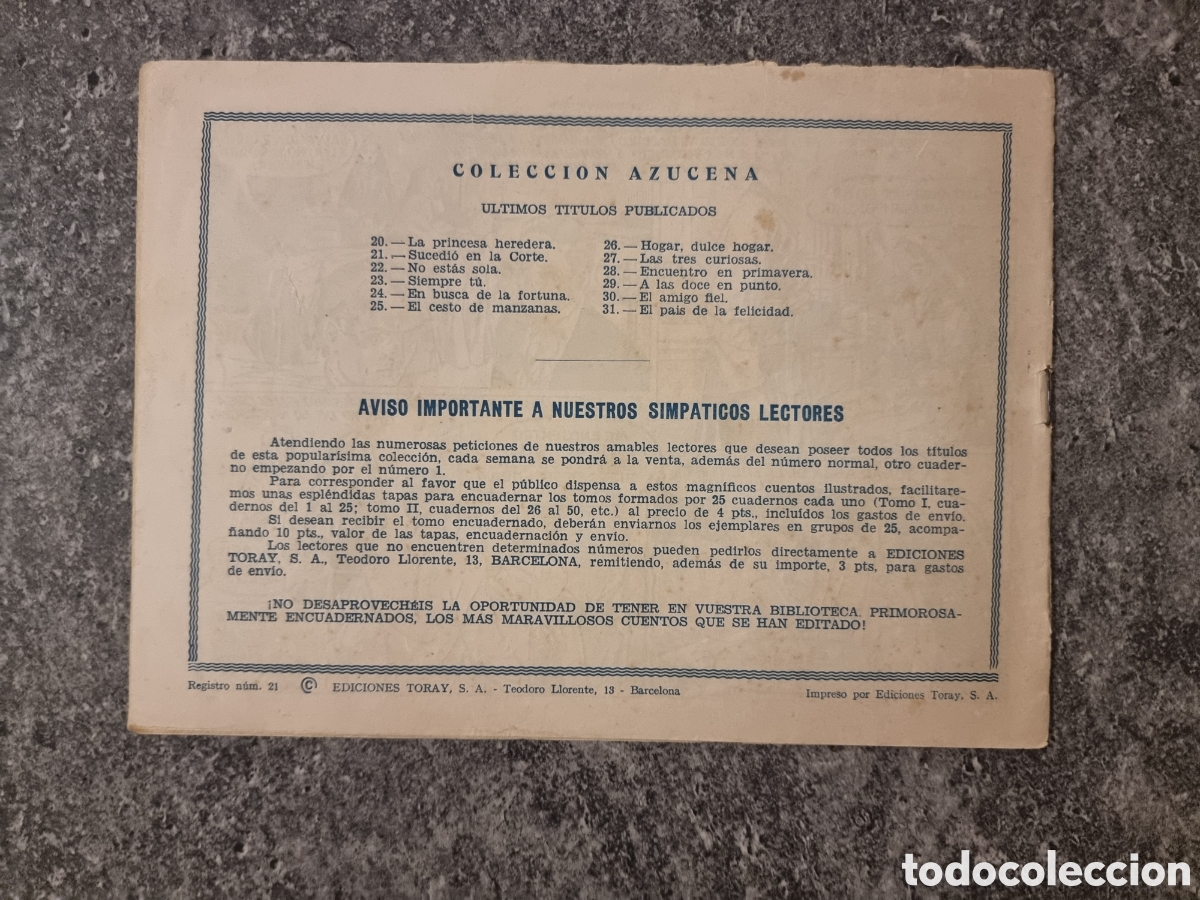 Tebeos: 11 CUENTOS AZUCENA - EDICIONES TORAY. - Foto 11