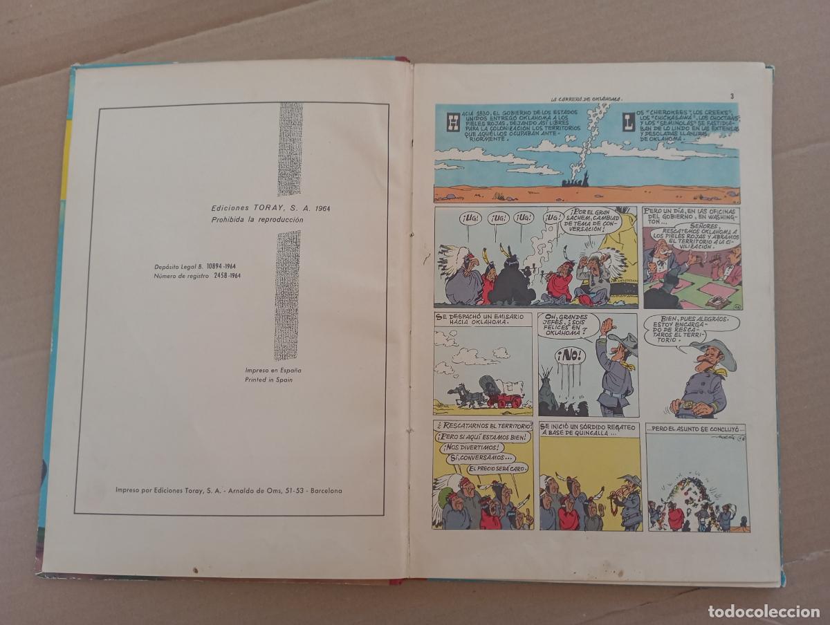 Tebeos: LUCKY LUKE - LA CARRERA DE OKLAHOMA - EDICIONES TORAY 1964 - Foto 7