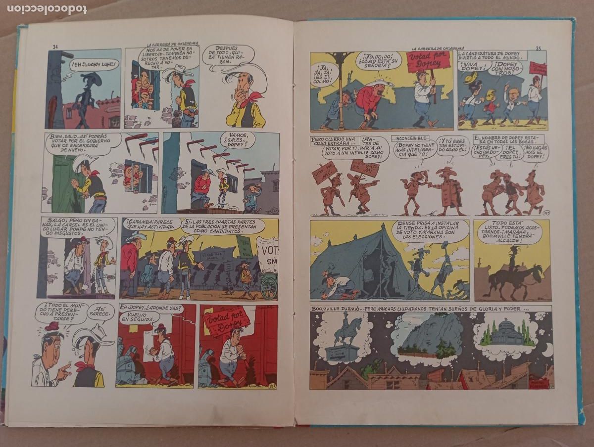 Tebeos: LUCKY LUKE - LA CARRERA DE OKLAHOMA - EDICIONES TORAY 1964 - Foto 11