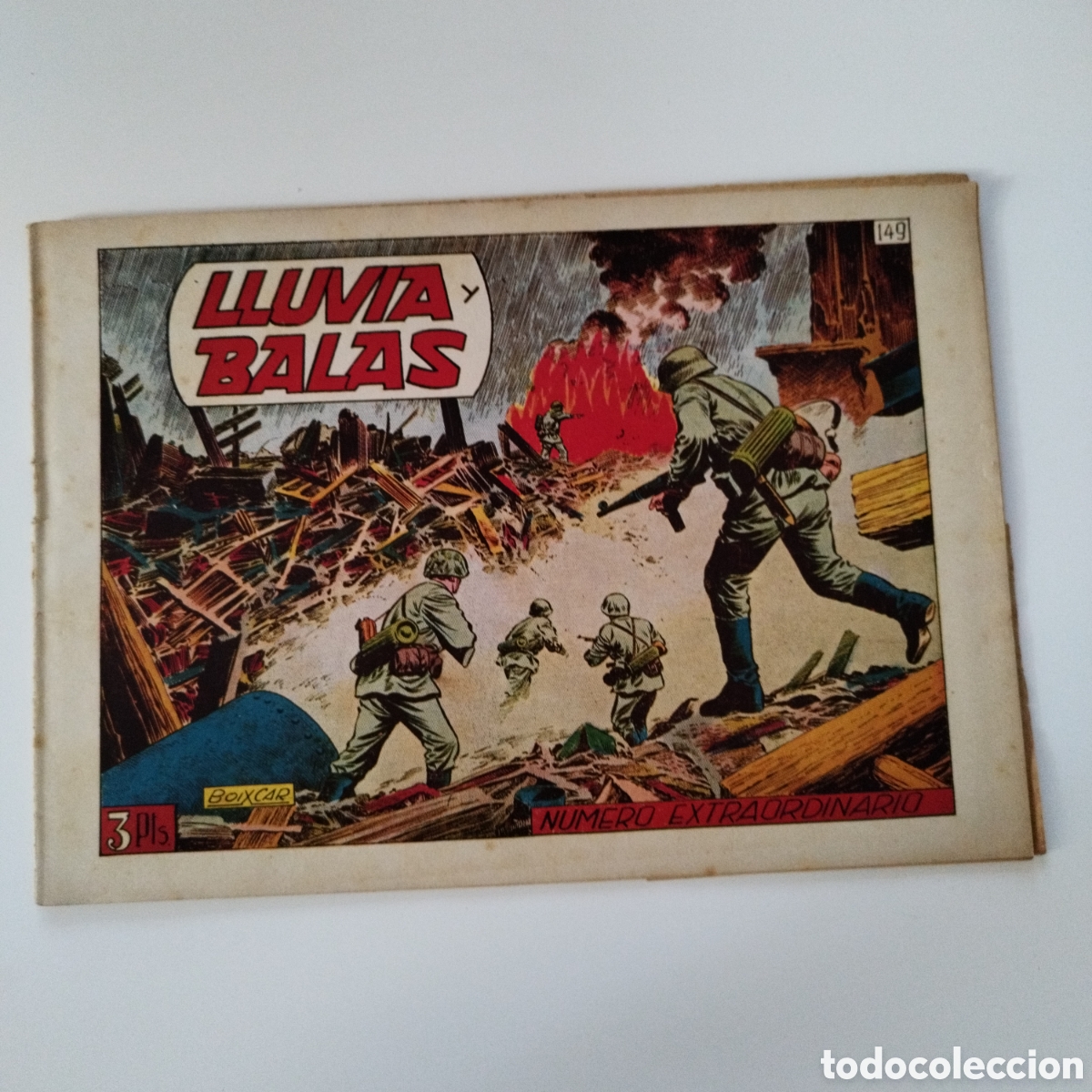 Tebeos: HAZA&Ntilde;AS BELICAS / # 149 / LLUVIA Y BALAS / 1950 / EXTRA